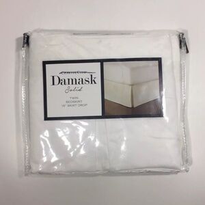 Charter Club  White Cotton TWIN  Bedskirt 16"
